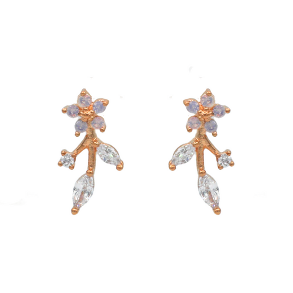 Floral Gem Petal Earrings