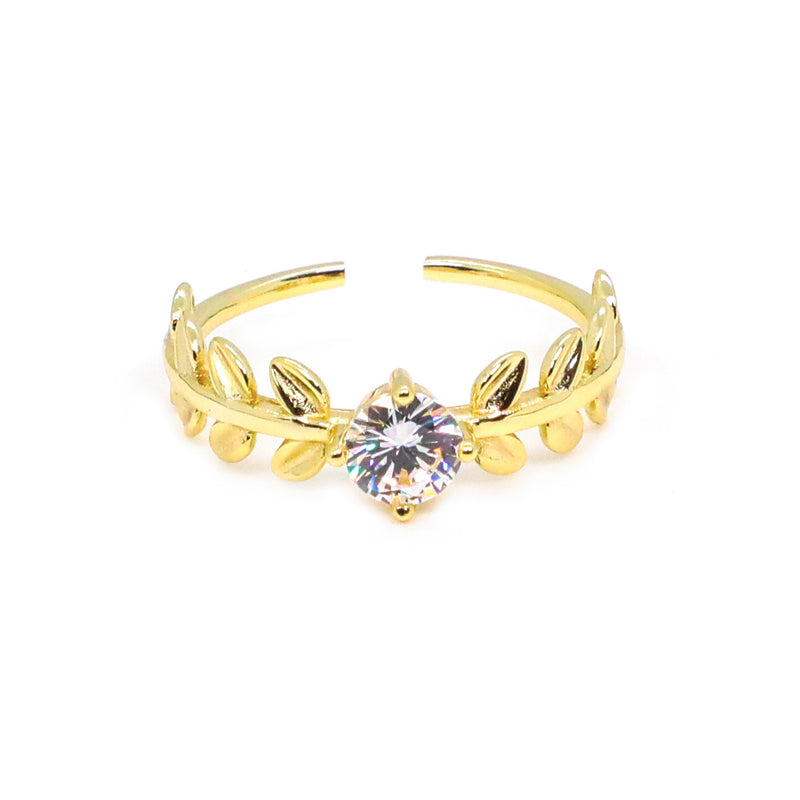 Diamond Leaf Ring